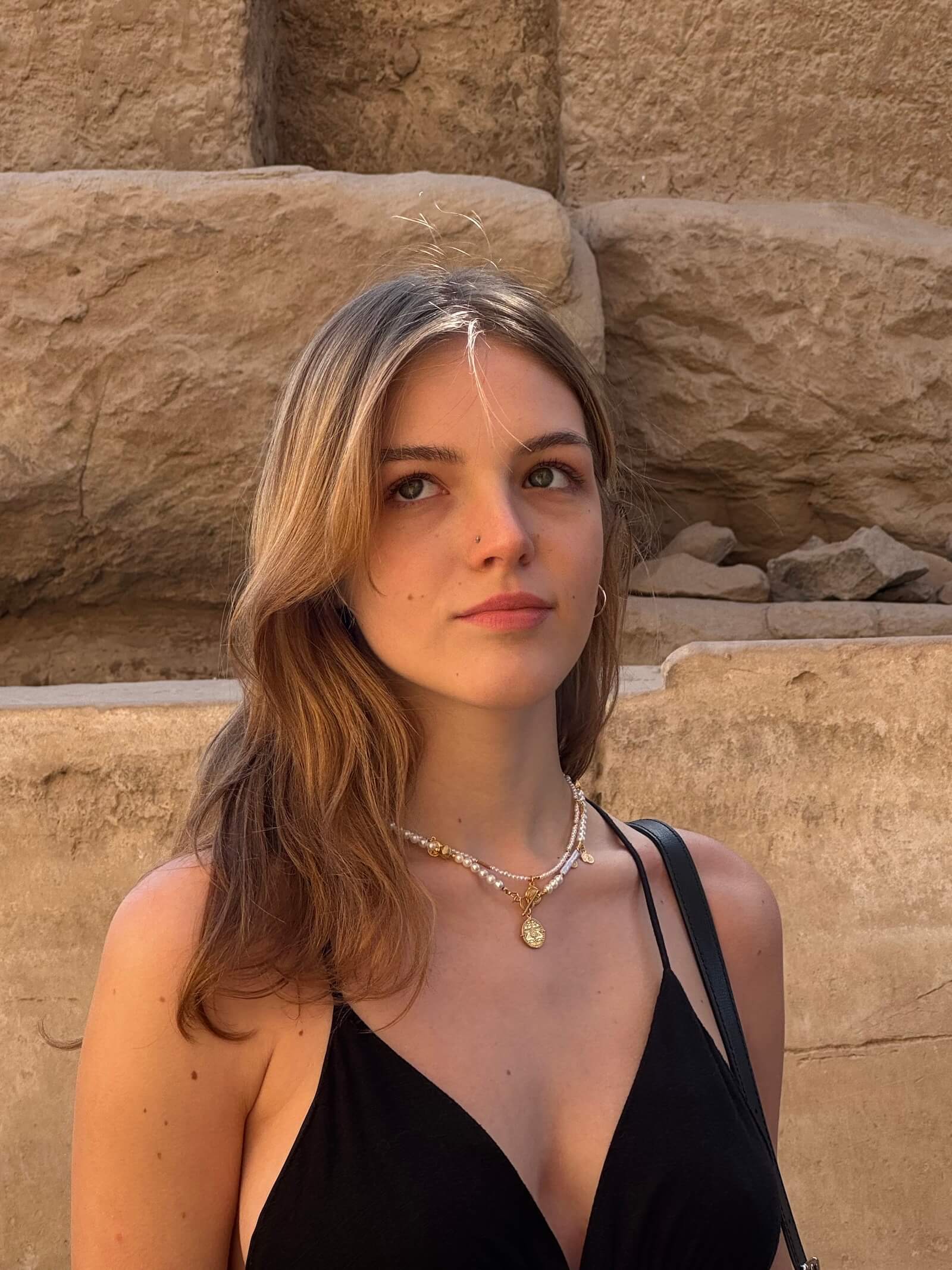 Naszyjnik z Szarych Pereł z Monetkami - Srebro 925