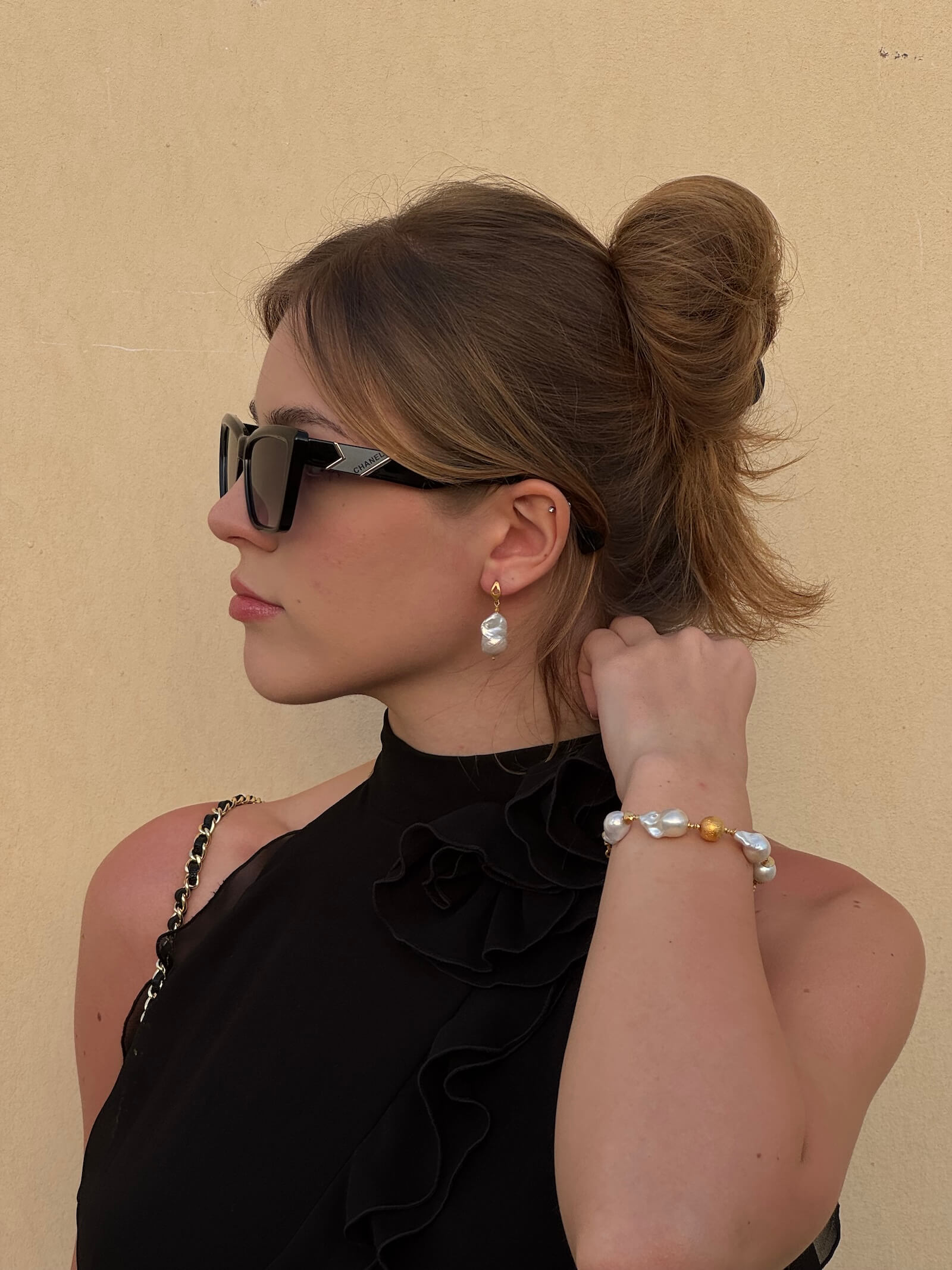 Bransoletka z Białych Pereł Barokowych