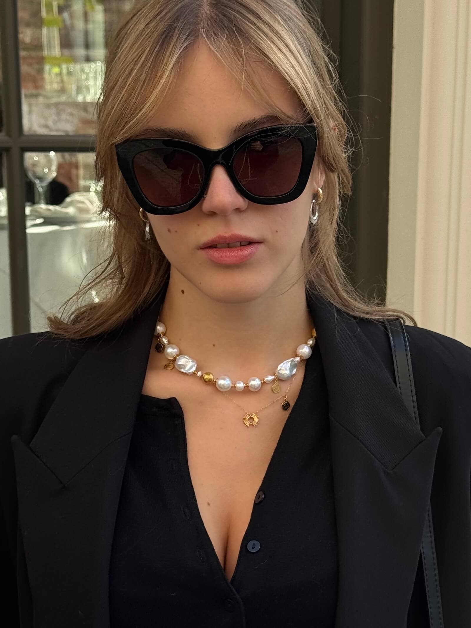 Choker z Białych Pereł Barokowych - ULASIENICKA