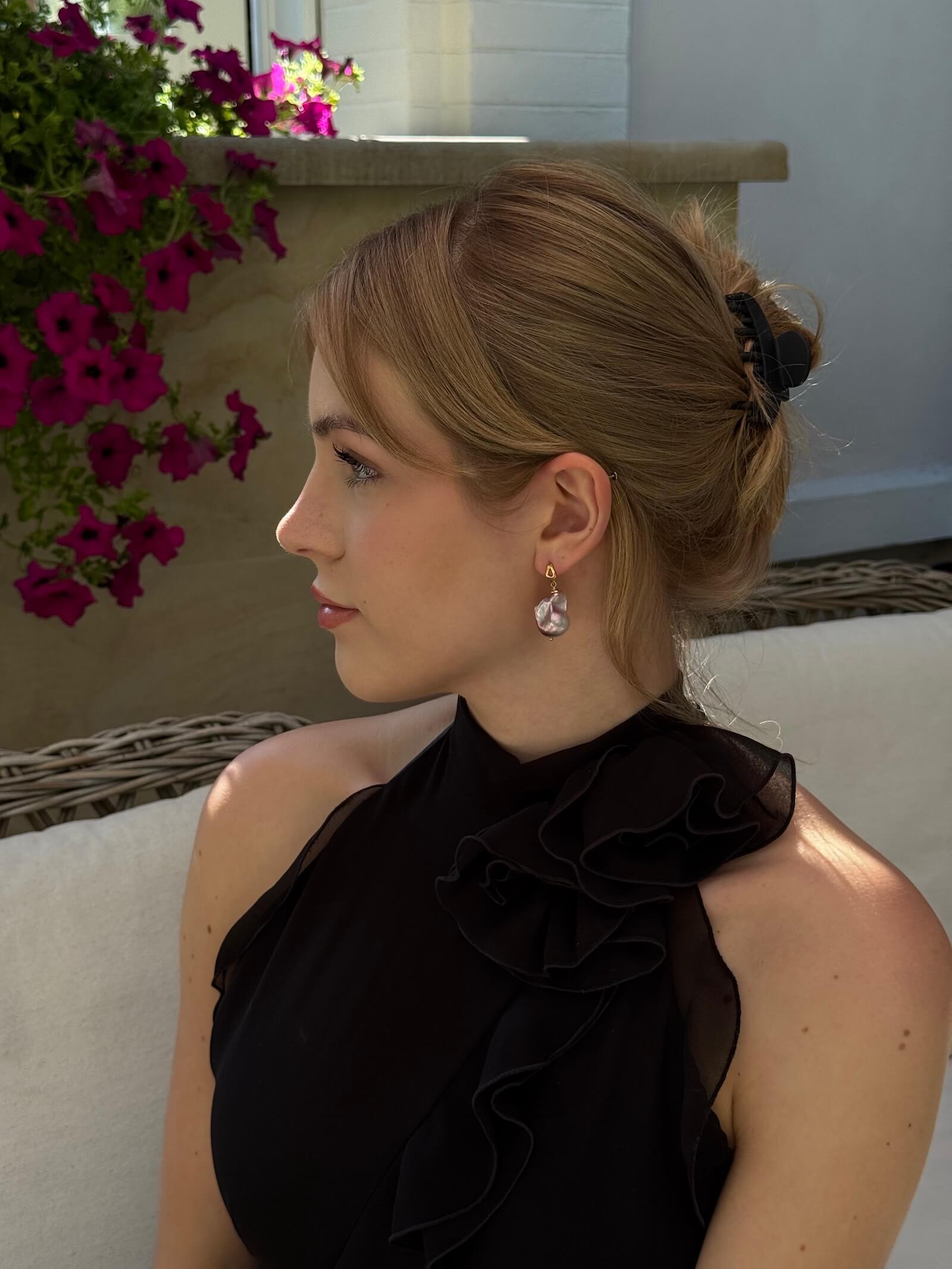 Pink Baroque Pearl Earrings