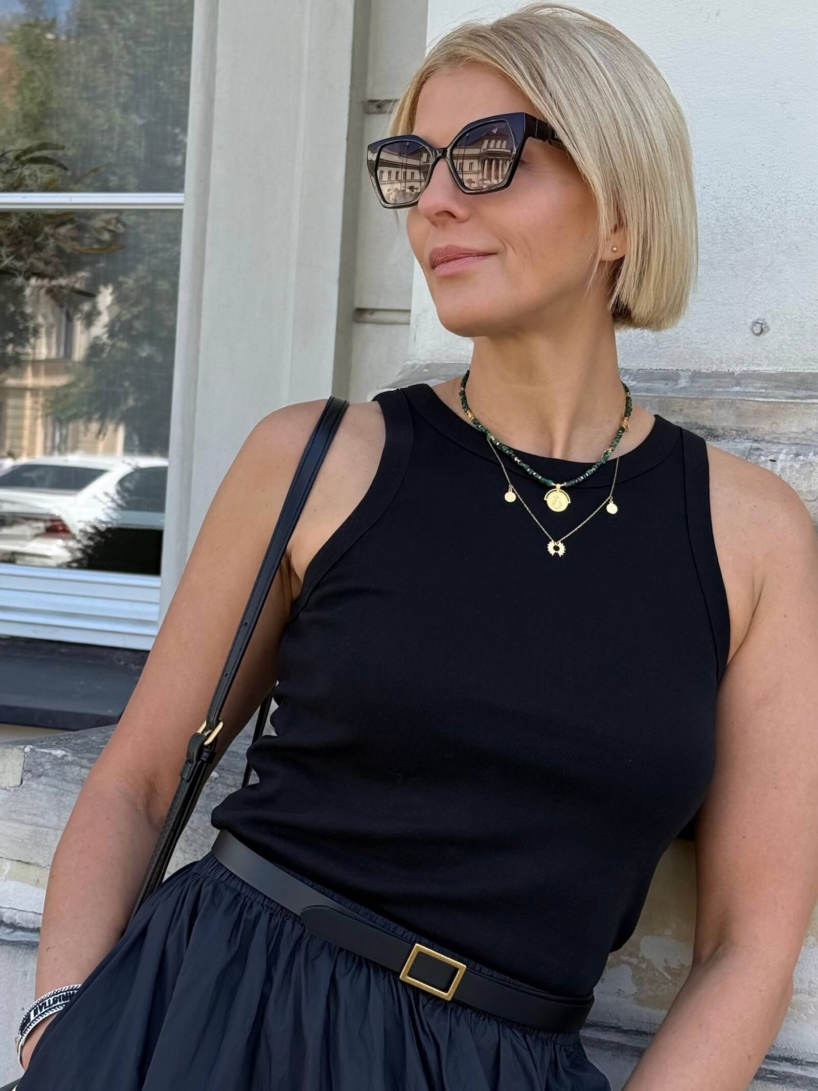 Naszyjnik z Malachitu z Zawieszką - Moneta