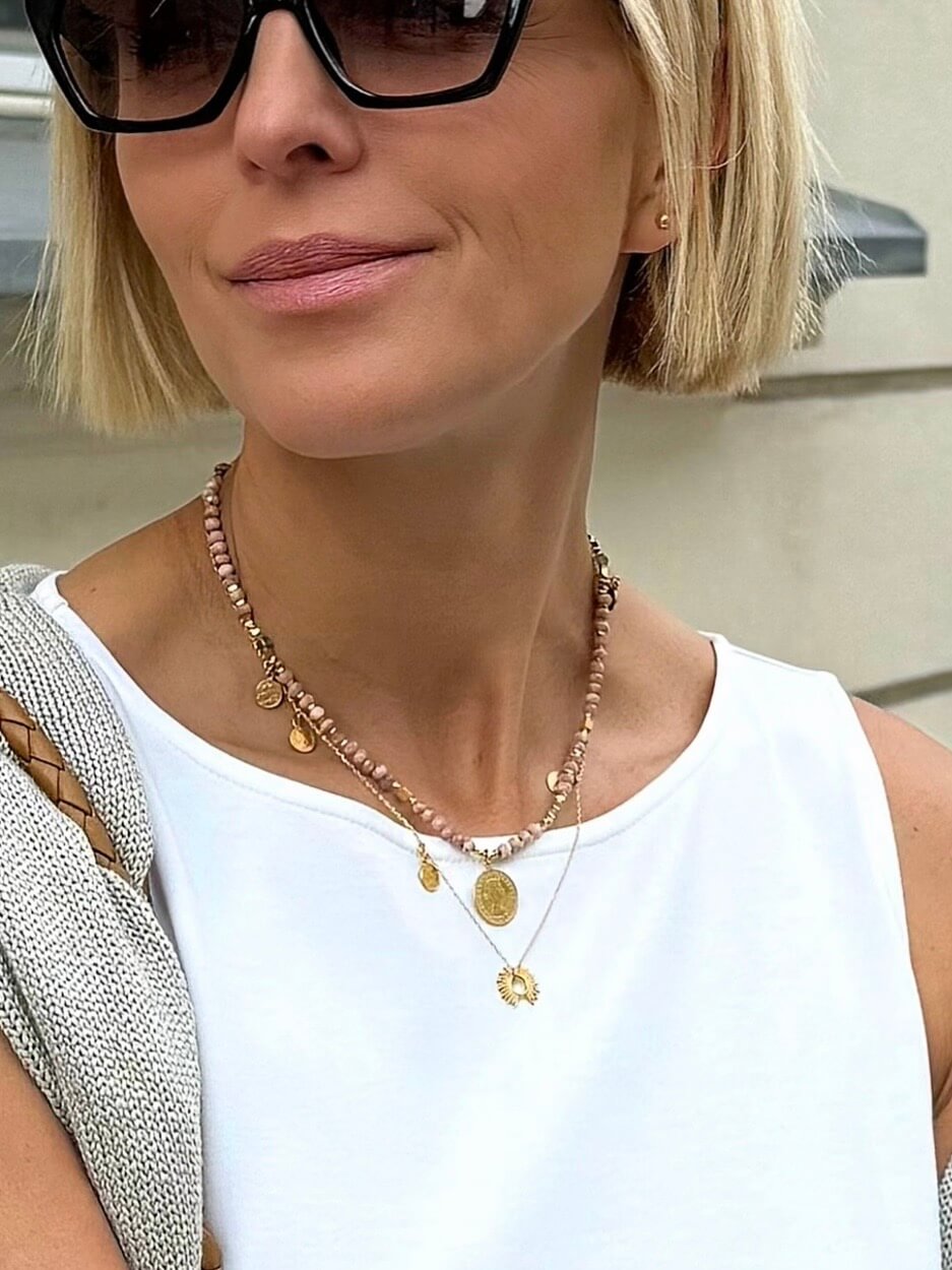 Naszyjnik Róża z Zawieszką - Moneta