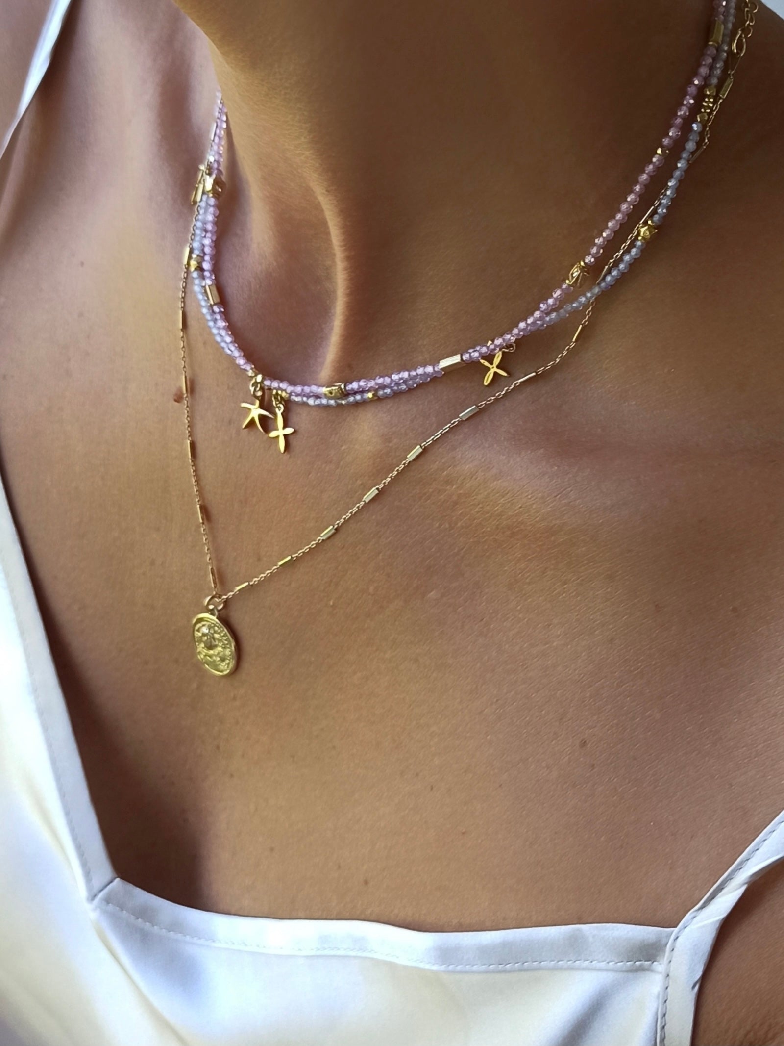 Pink Topaz Necklace Set