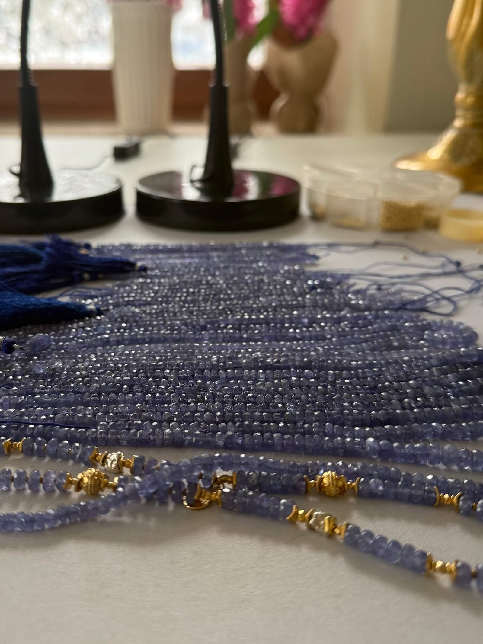 Naszyjnik z Tanzanitu z Zawieszką - Moneta