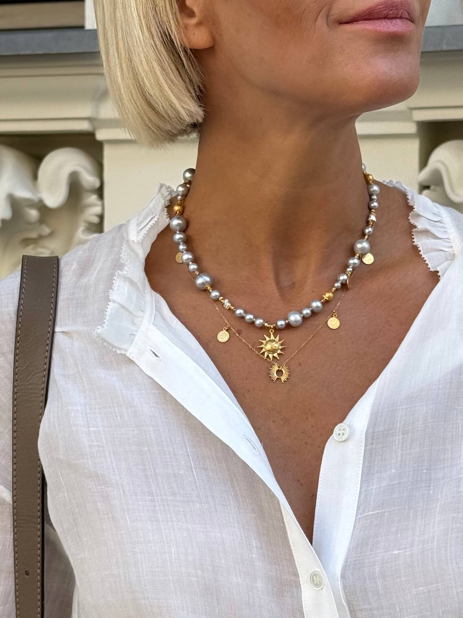 Łańcuszek Pozłacany ze słoneczkiem