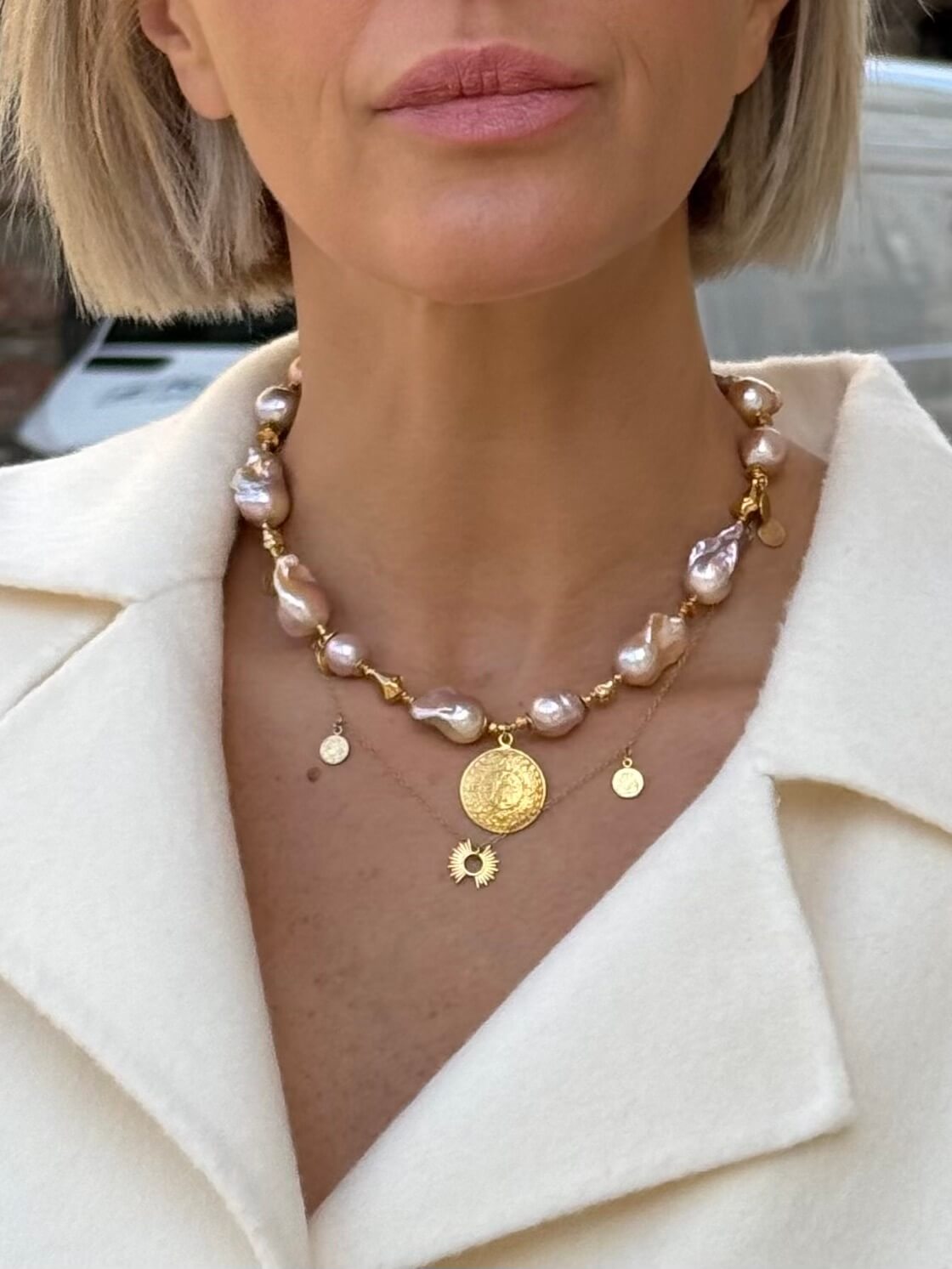 Łańcuszek Pozłacany ze słoneczkiem