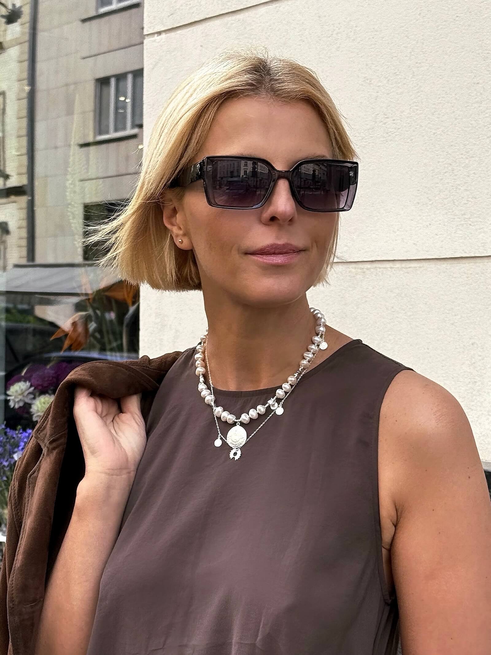 Łańcuszek srebrny ze słoneczkiem