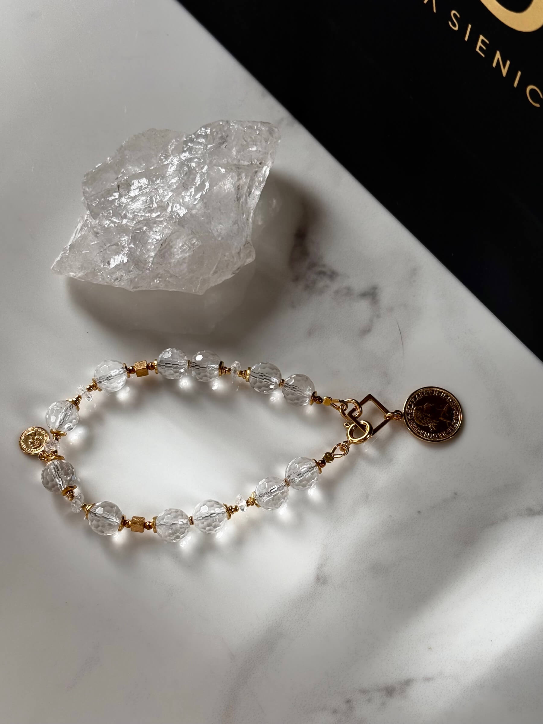 Bransoletka z Okrągłych Kryształów Górskich