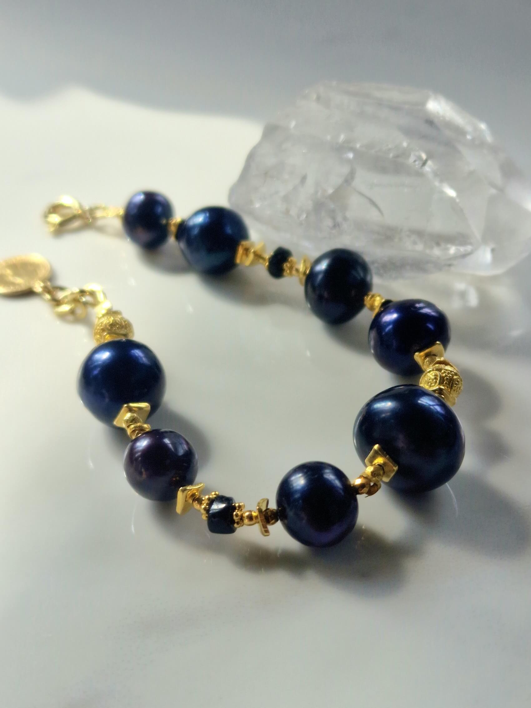 Bransoletka z Czarnych Pereł