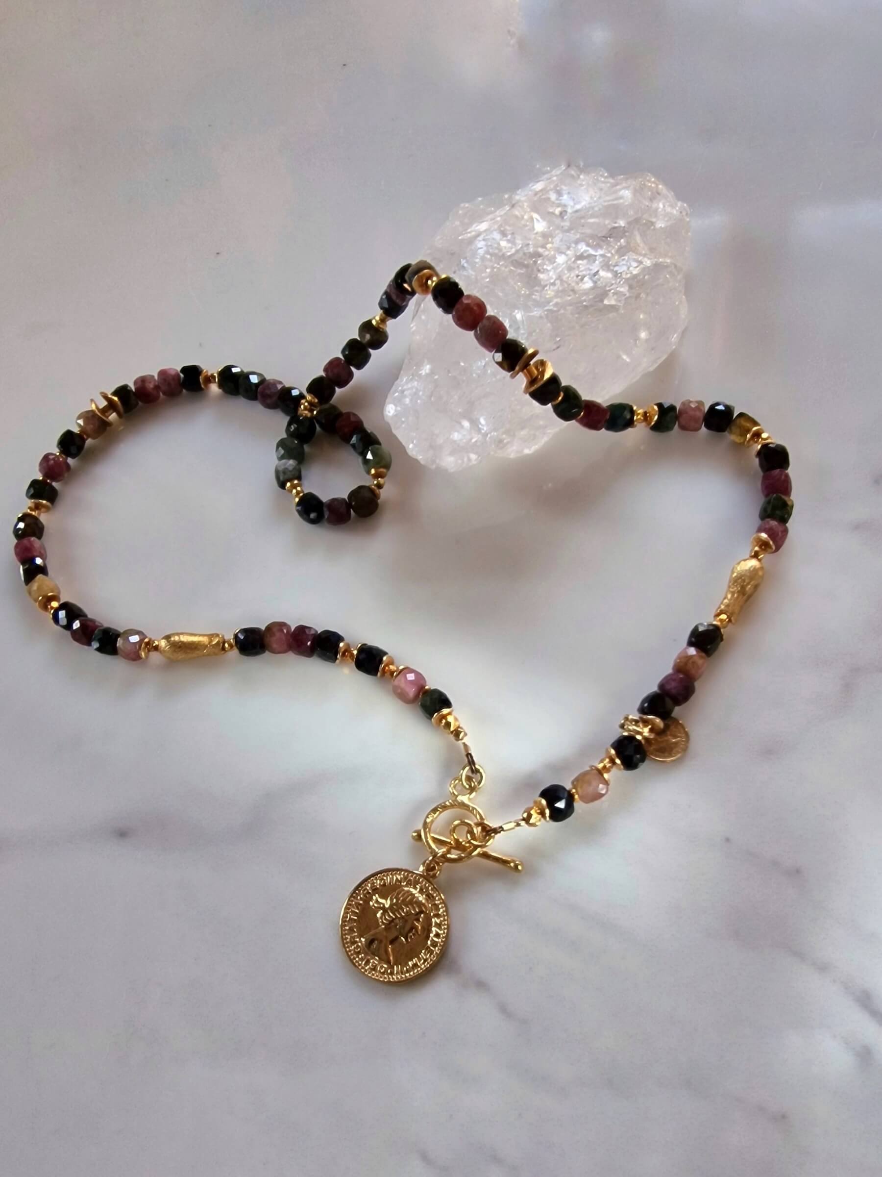 Naszyjnik z Turmalinu z Zapięciem na Patyczek