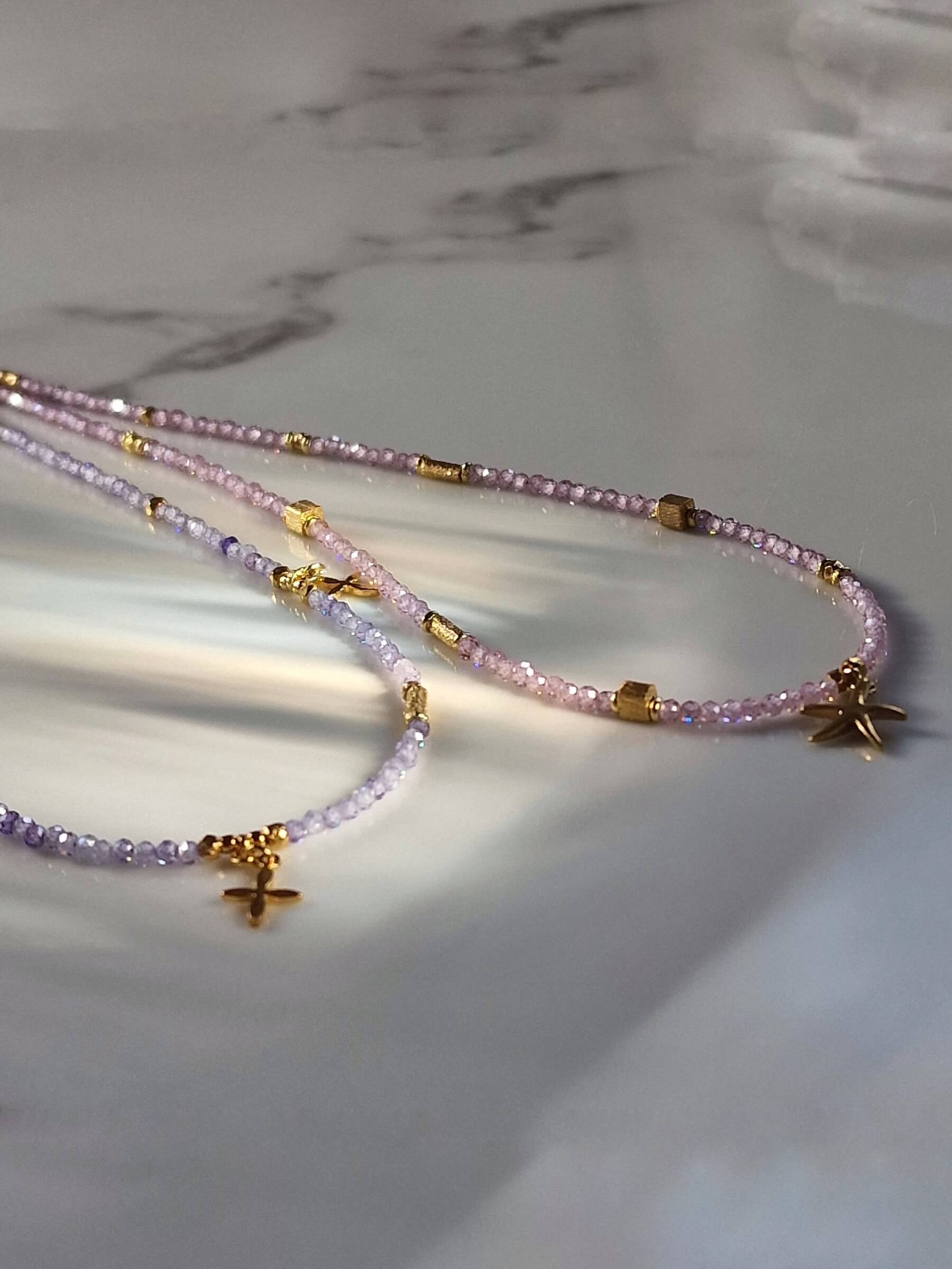 Pink Topaz Necklace Set