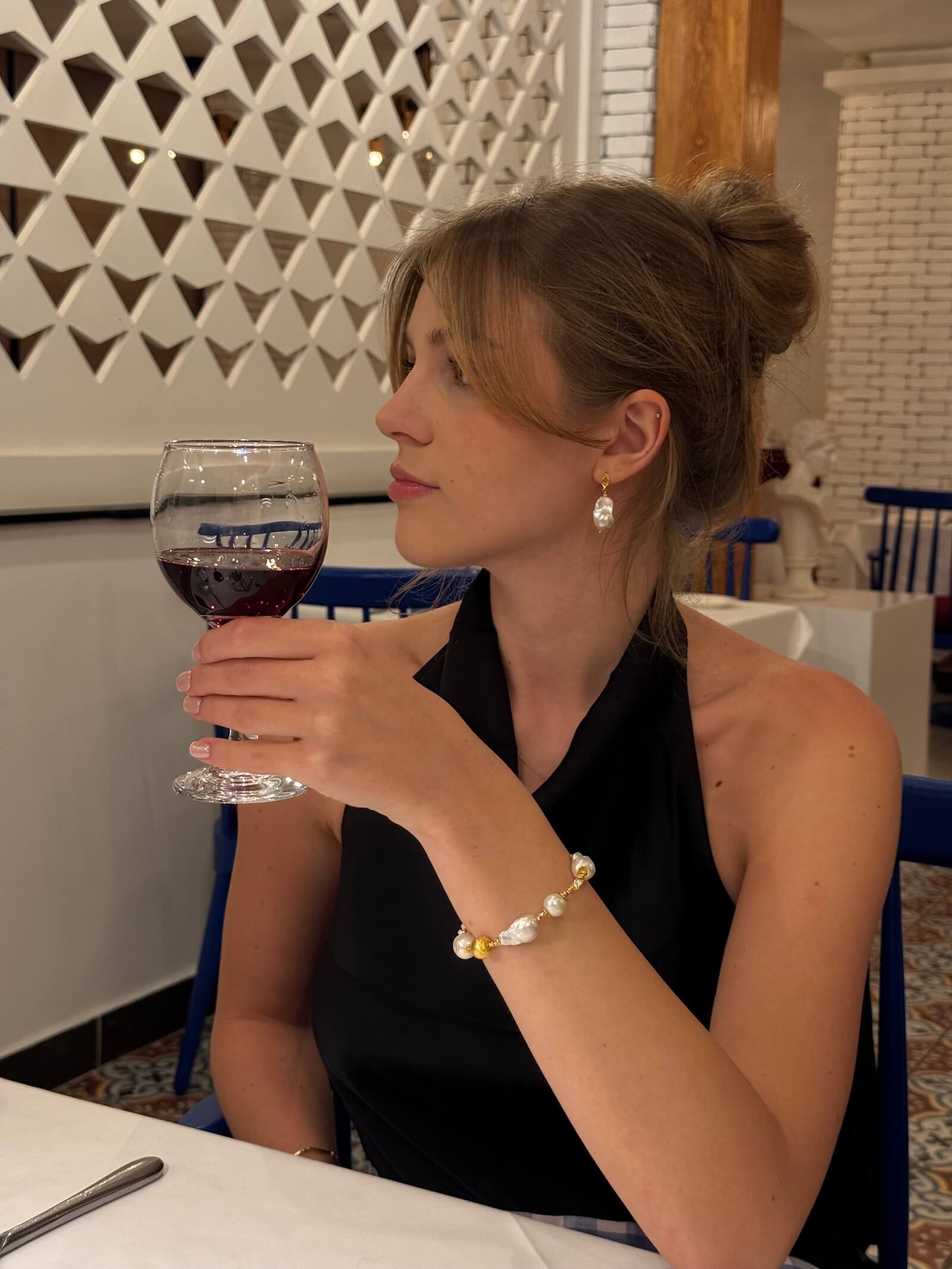 Bransoletka z Białych Pereł Barokowych