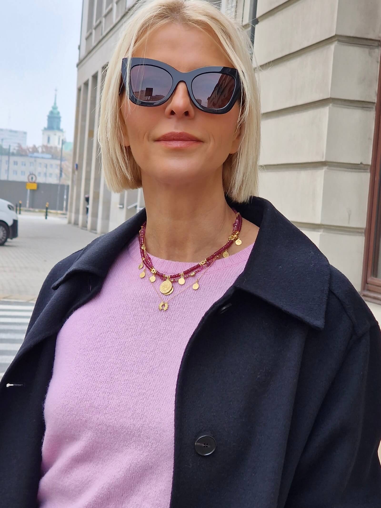 Ruby Necklace with Pendant - Coin