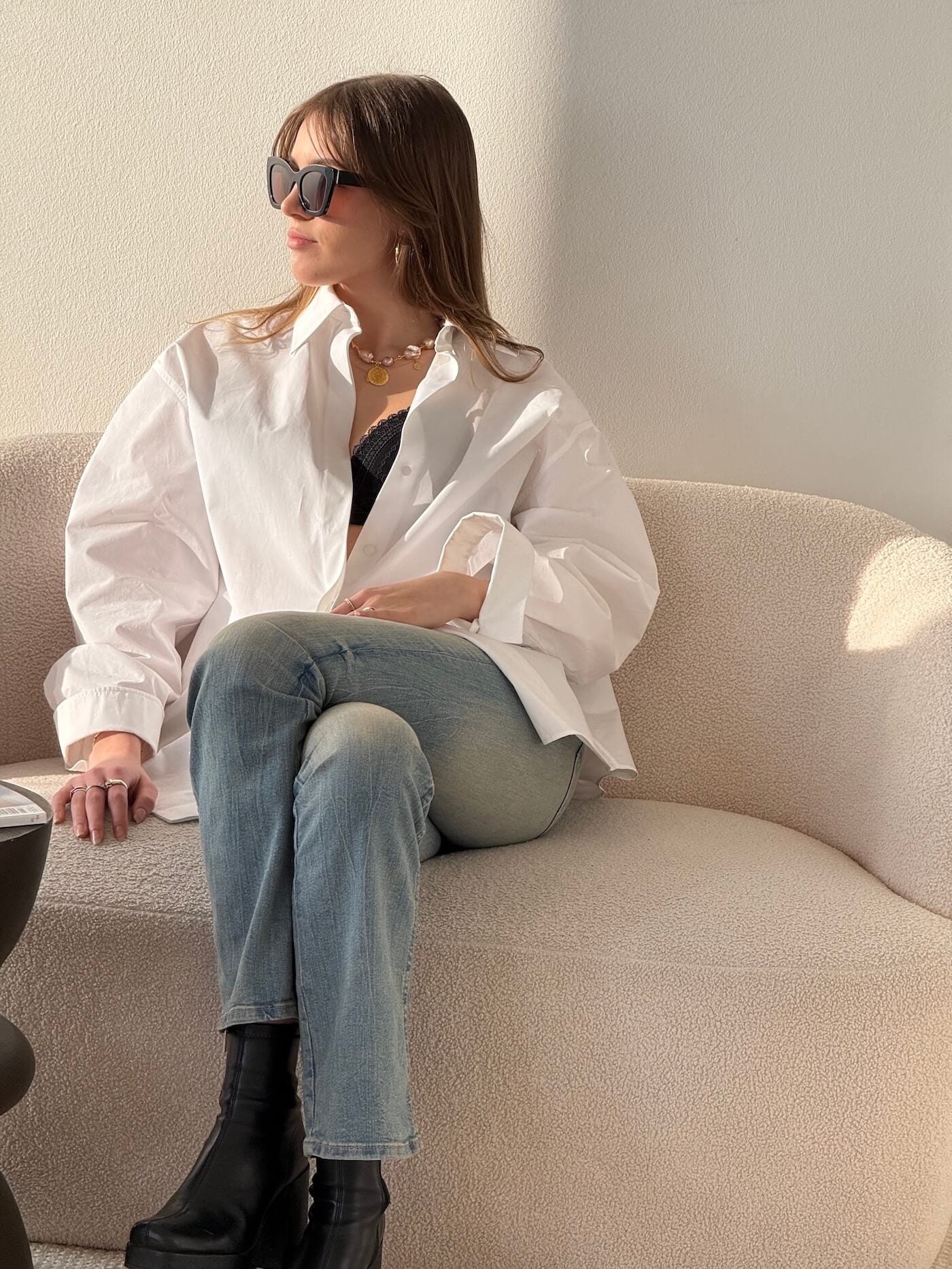 Naszyjnik z Różowych Pereł Barokowych z Pozłacaną Zawieszką - ULASIENICKA