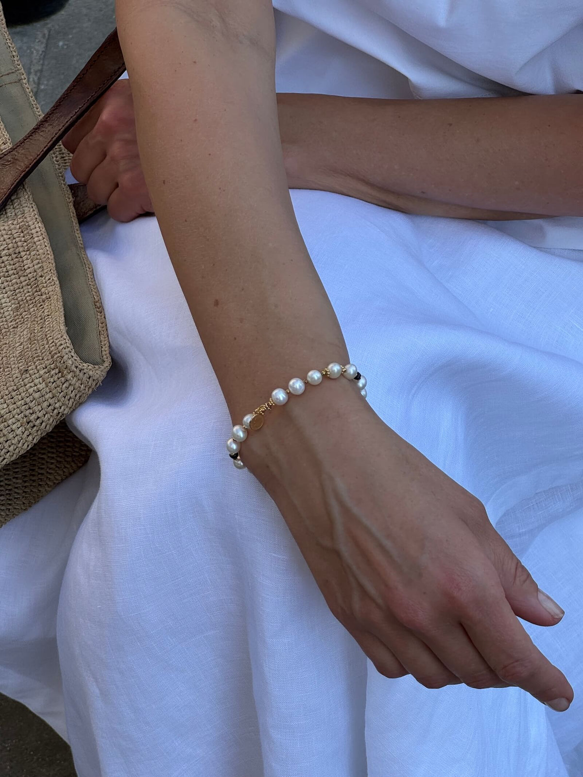 Perlenarmband mit Turmalin