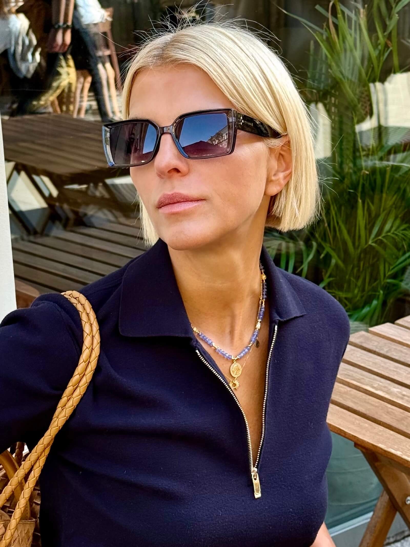 Naszyjnik z Tanzanitu z Zawieszką - Moneta