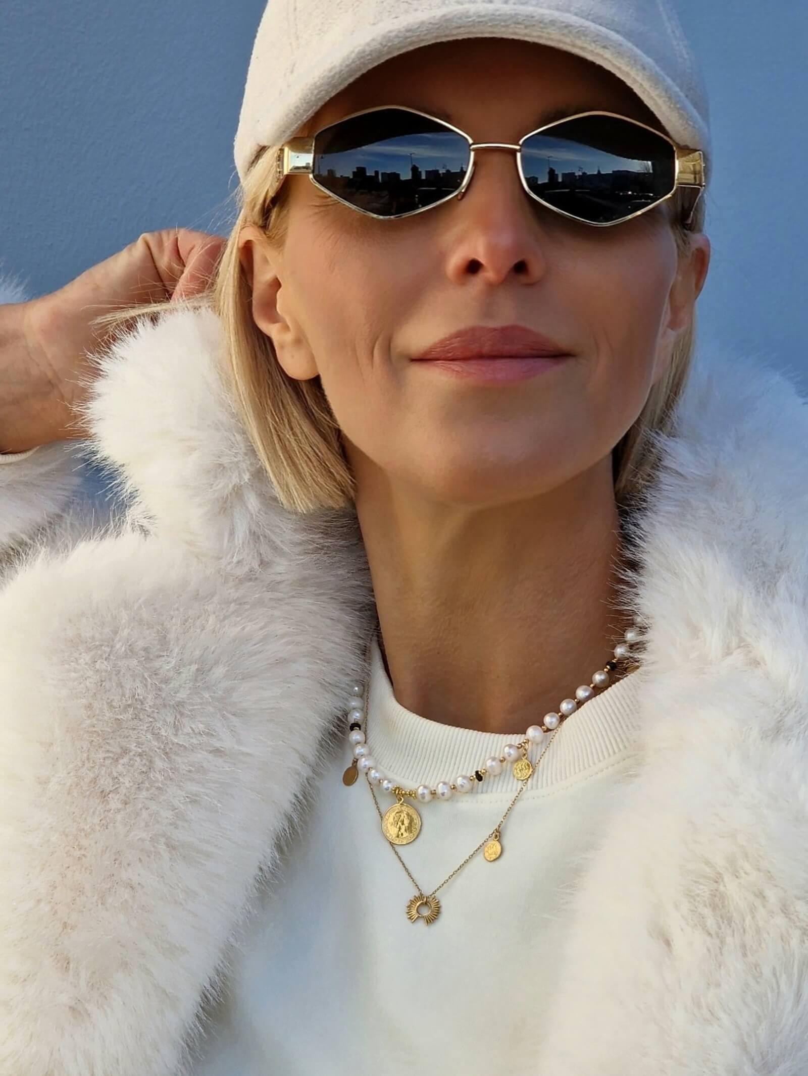 Naszyjnik z Naturalnych Pereł z Monetą - ULASIENICKA