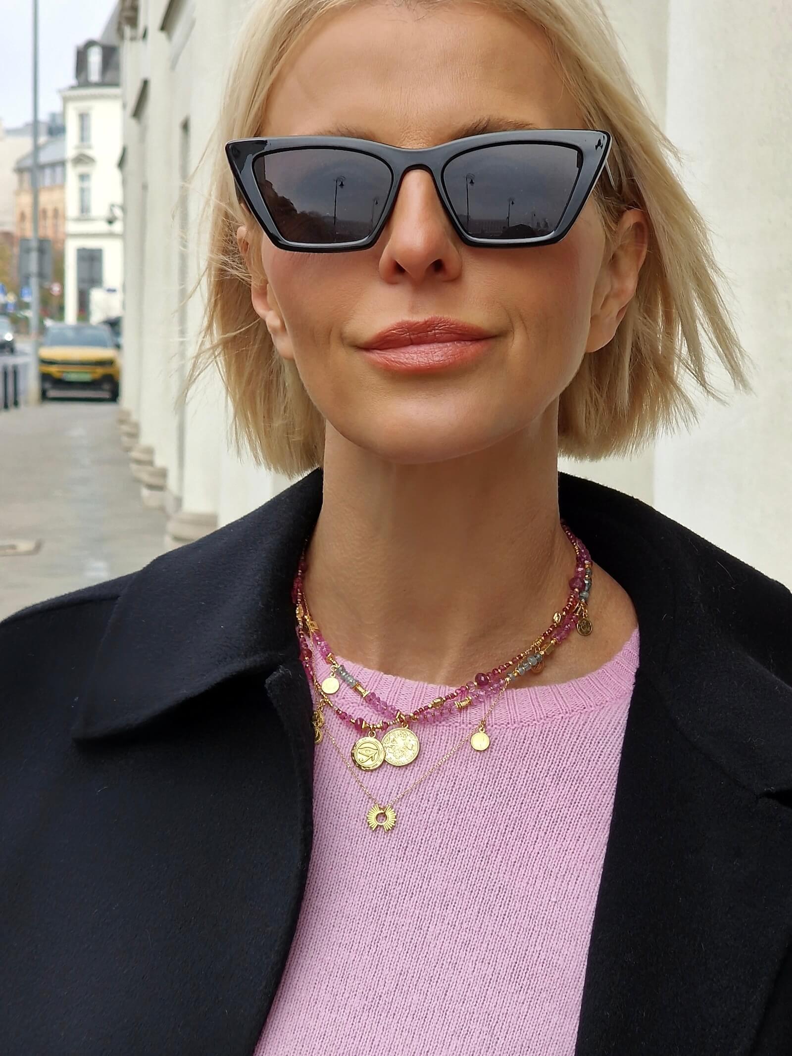 Naszyjnik z Rubinów i Topazów z Zawieszką - Moneta