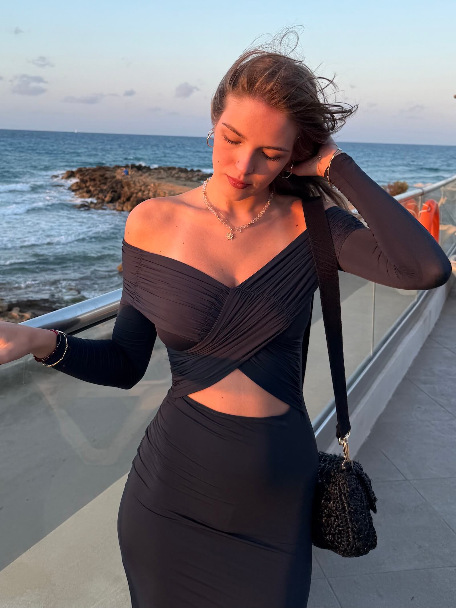 Naszyjnik z Kryształu Górskiego z Zawieszką - Słońce