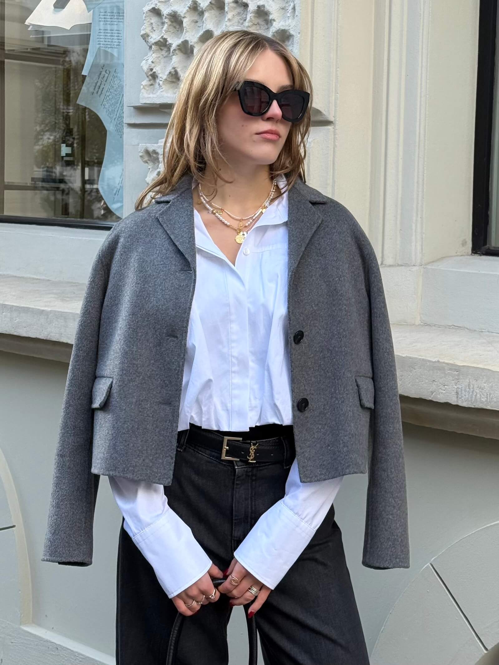 Zestaw Naszyjników z Białych Pereł z Zapięciem na Patyczek