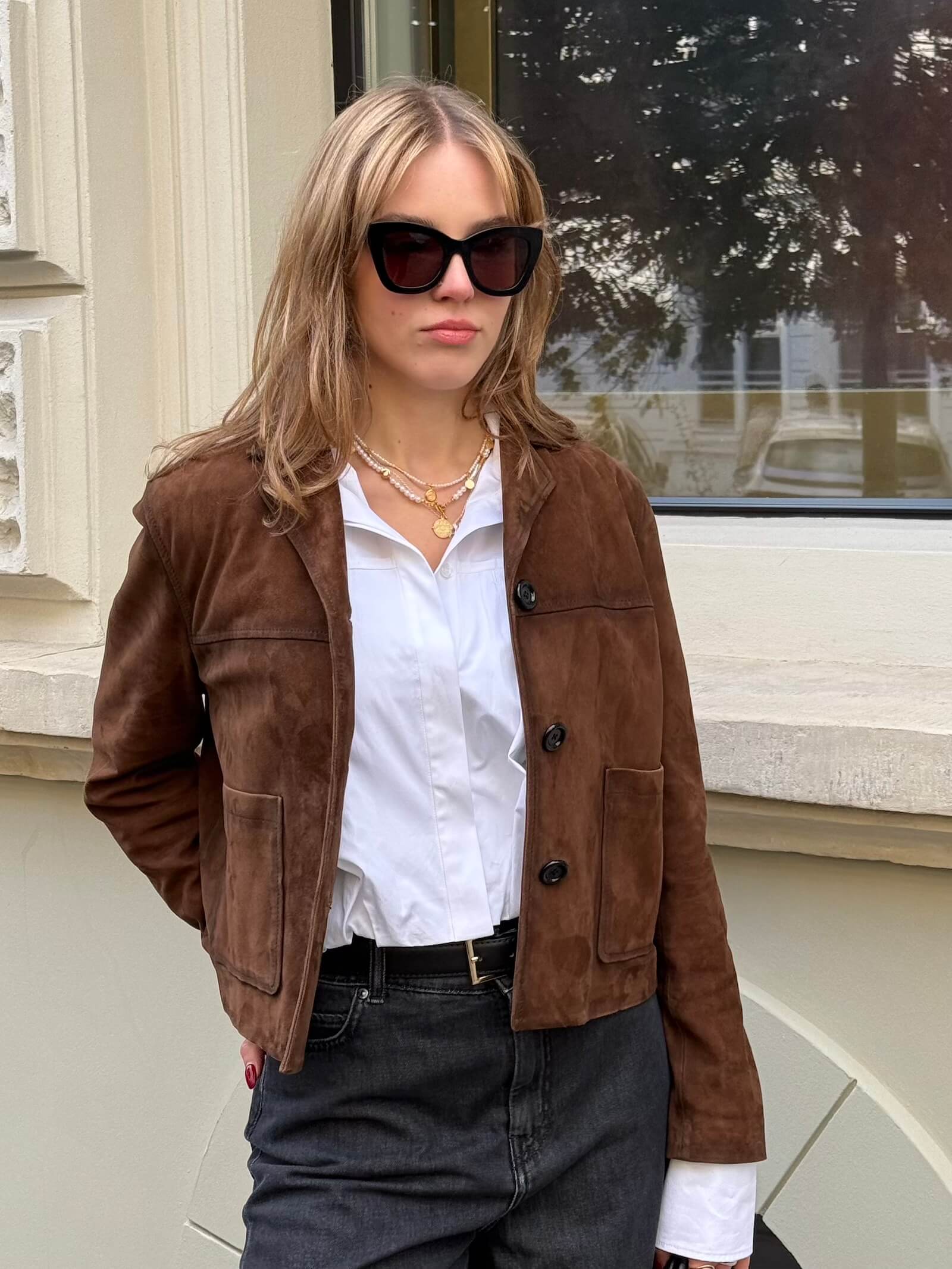 Zestaw Naszyjników z Białych Pereł z Zapięciem na Patyczek