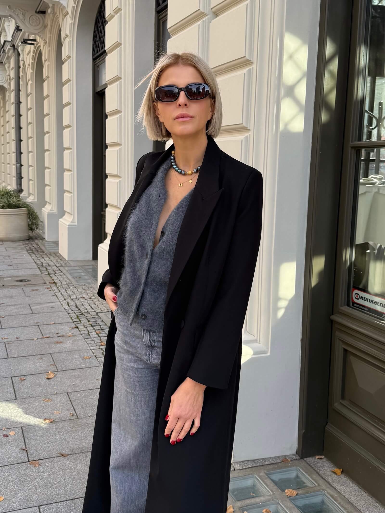 Choker z Grafitowych Pereł - ULASIENICKA