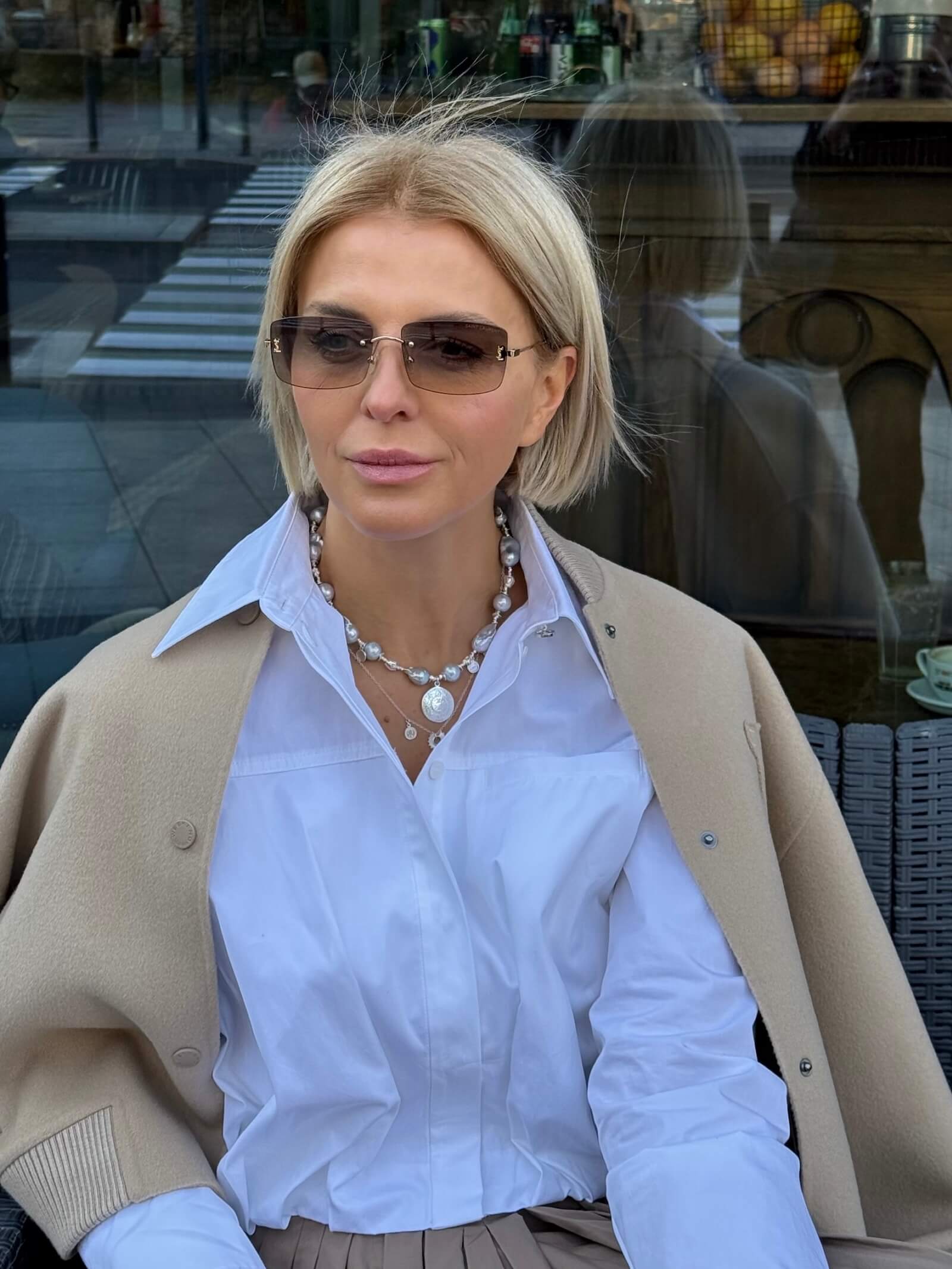 Naszyjnik z Szarych Pereł Barokowych - Srebro 925