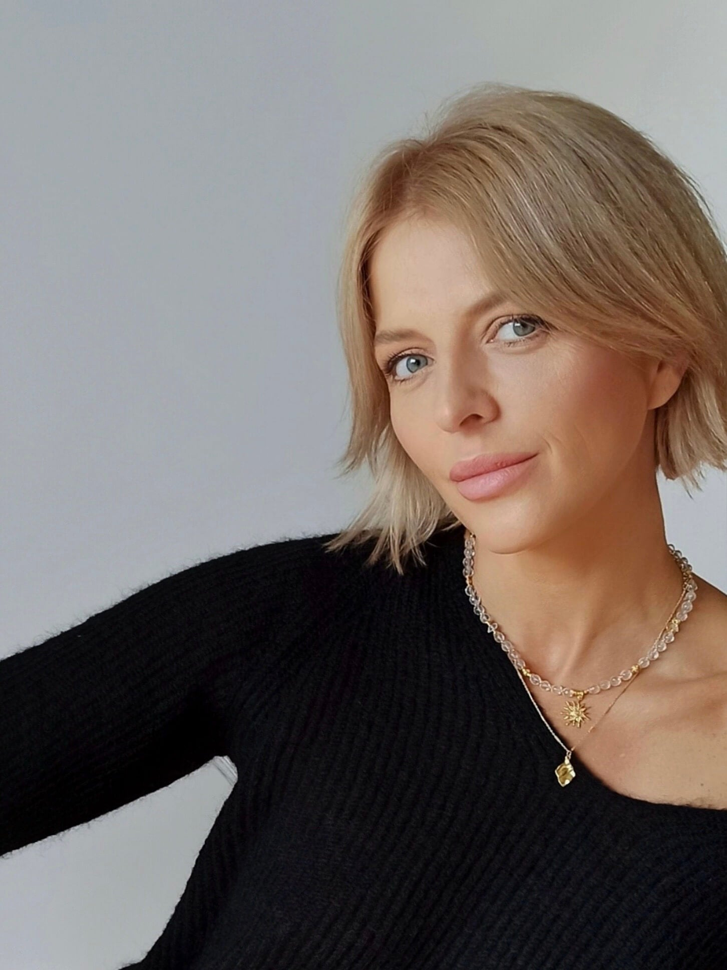 Naszyjnik z Kryształu Górskiego z Zawieszką - Słońce