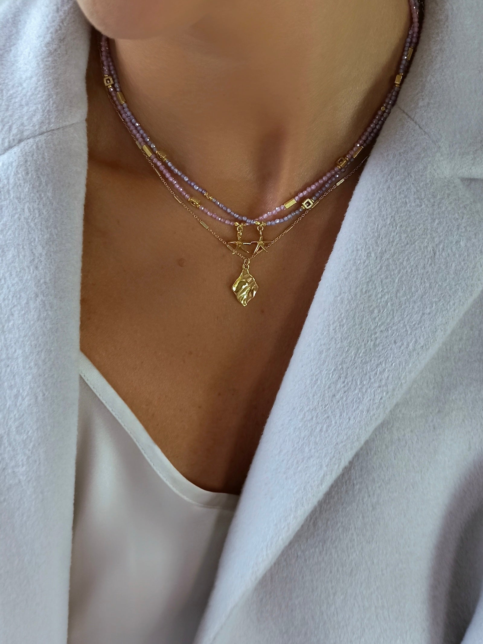 Pink Topaz Necklace Set