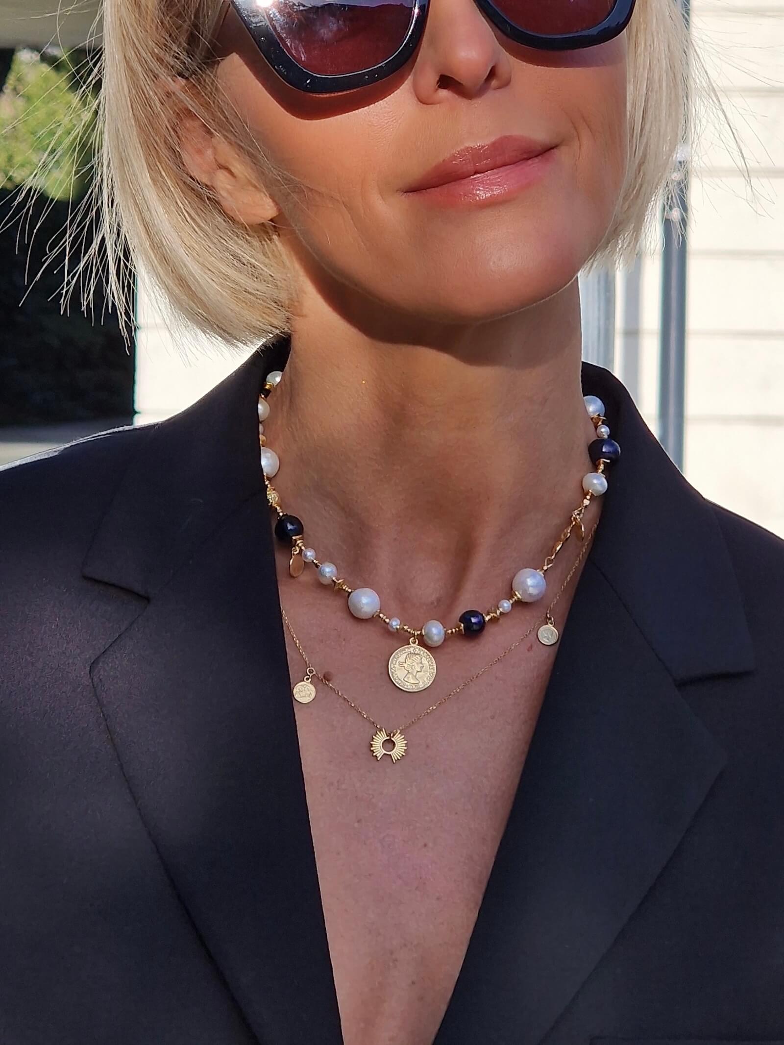 Łańcuszek Pozłacany ze słoneczkiem