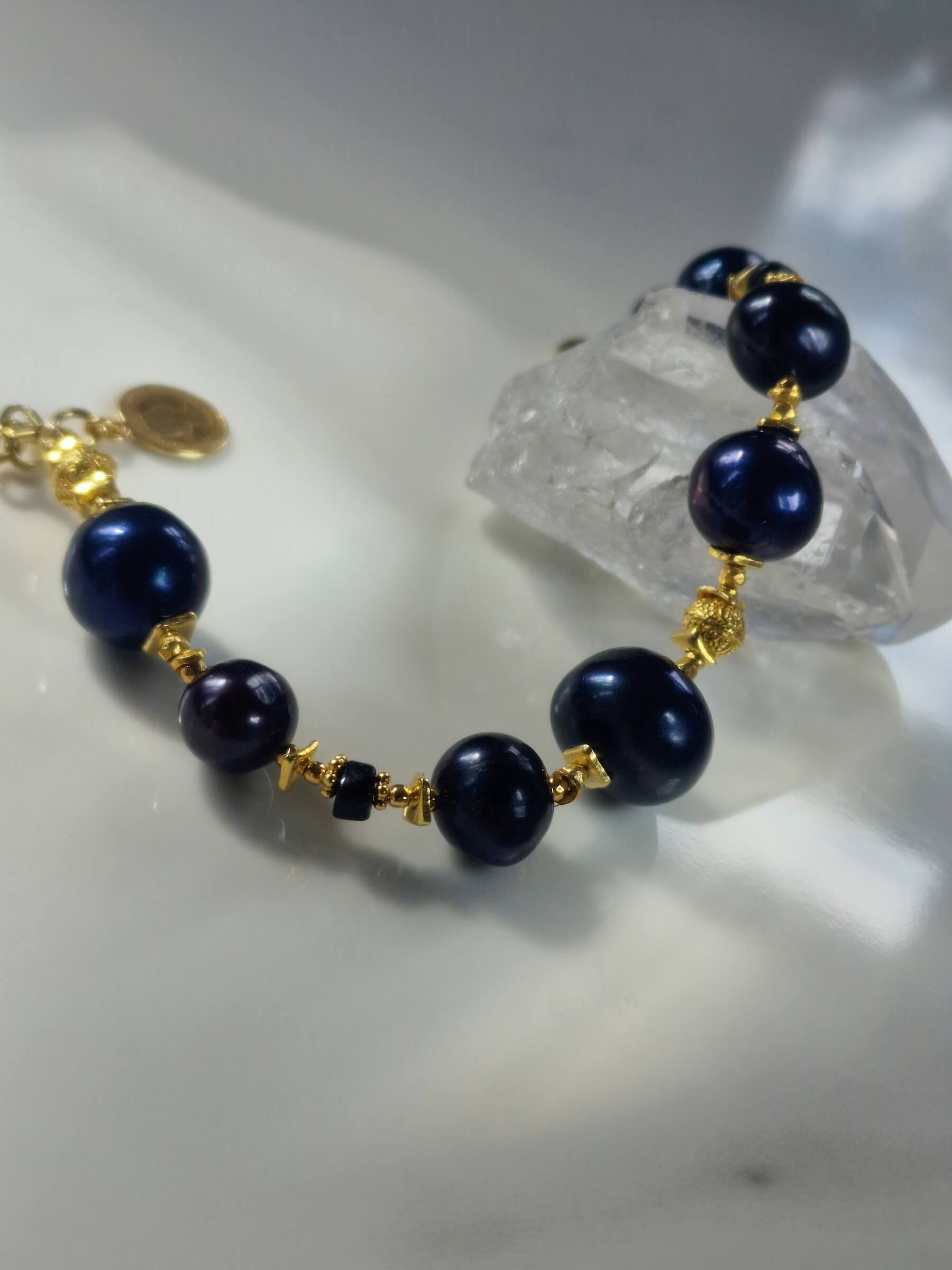 Bransoletka z Czarnych Pereł