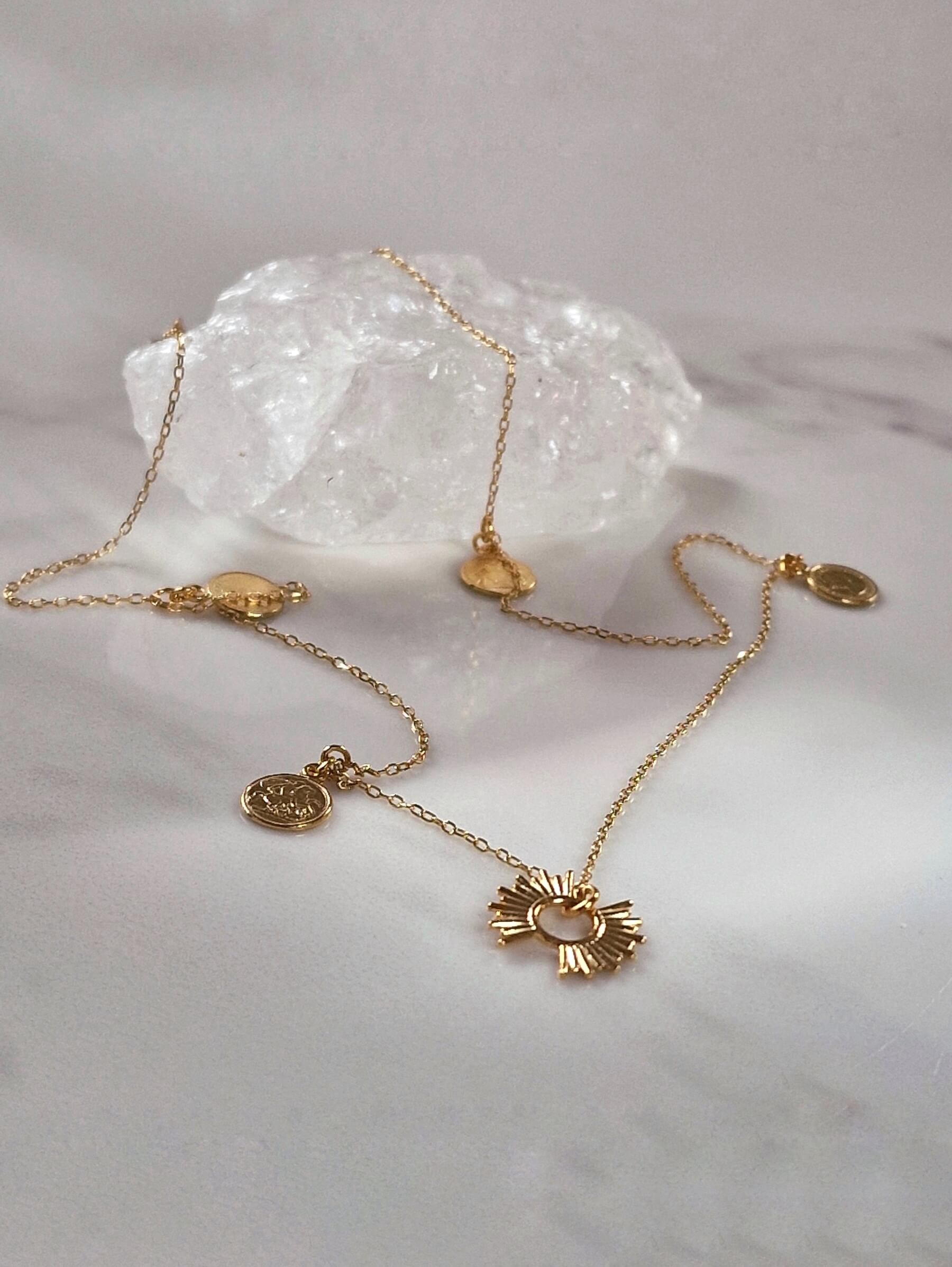 Łańcuszek Pozłacany ze słoneczkiem