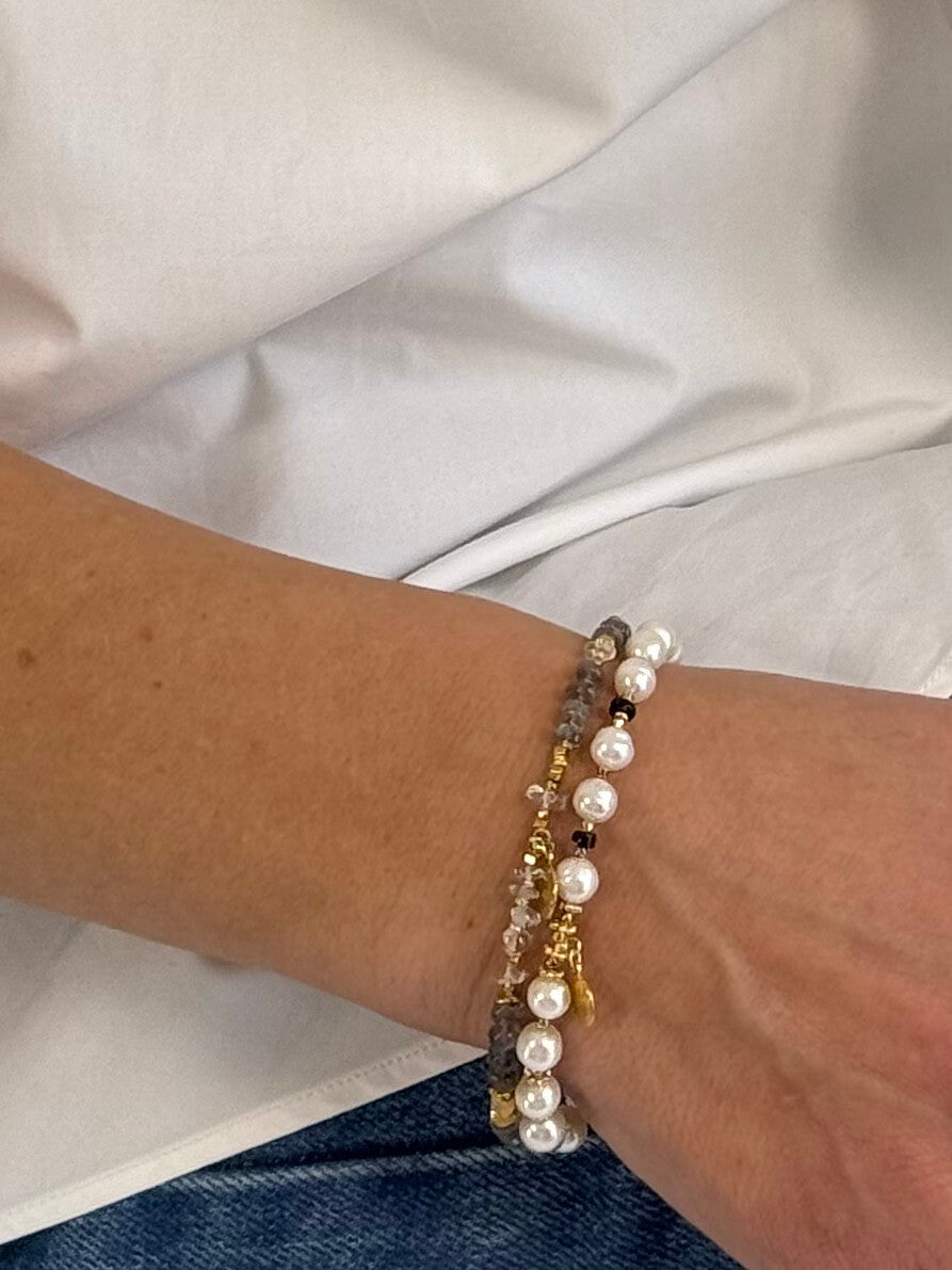 Bransoletka z Pereł z Turmalinem