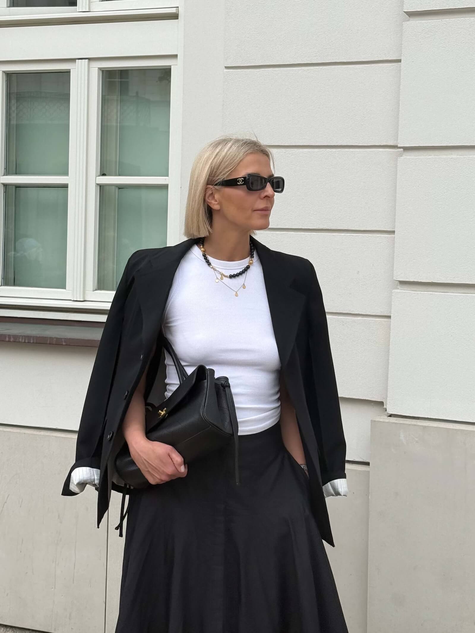 Choker z Czarnych Pereł z Dopinaną Zawieszką