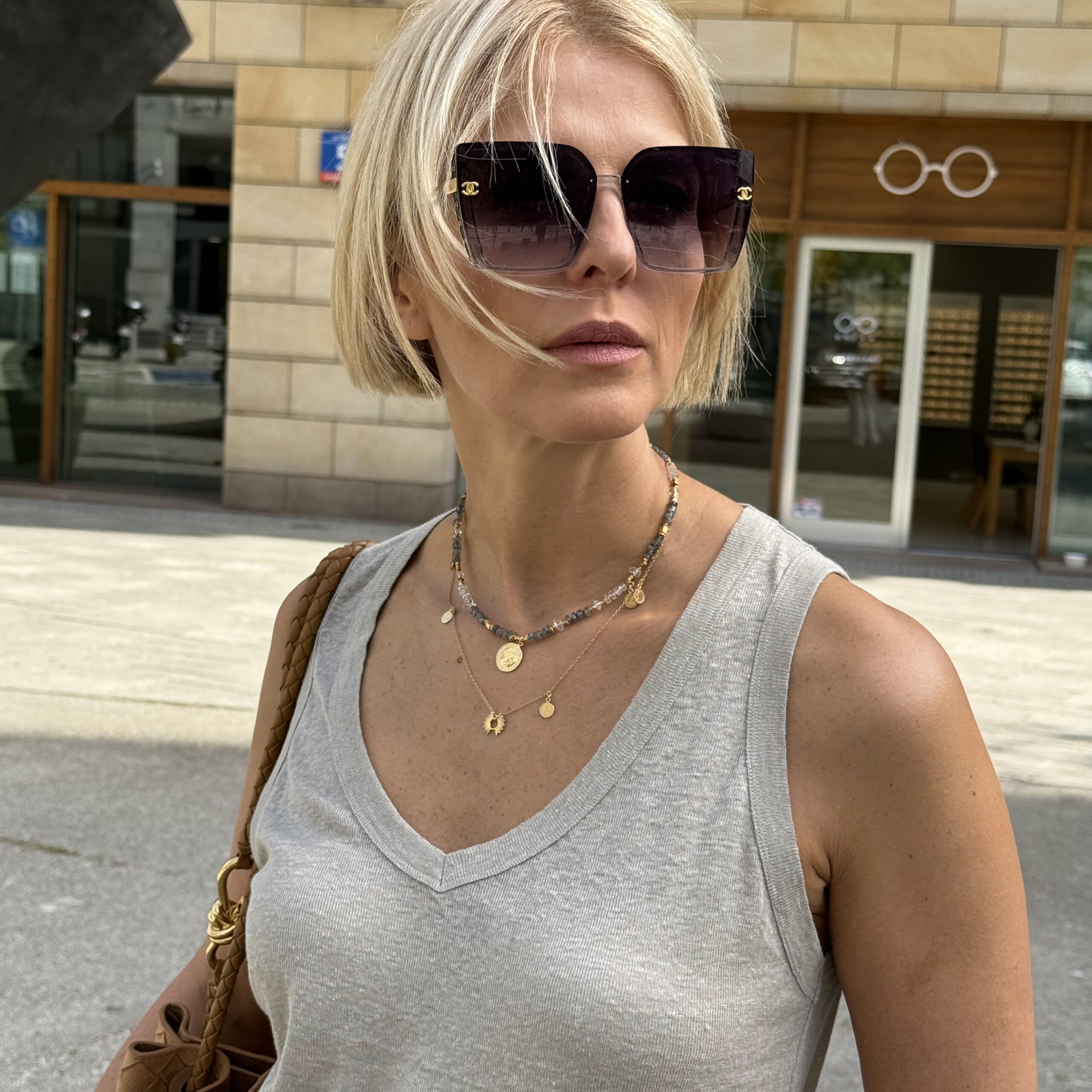 Naszyjnik z Labradorytów i kryształów górskich - obrazek 7