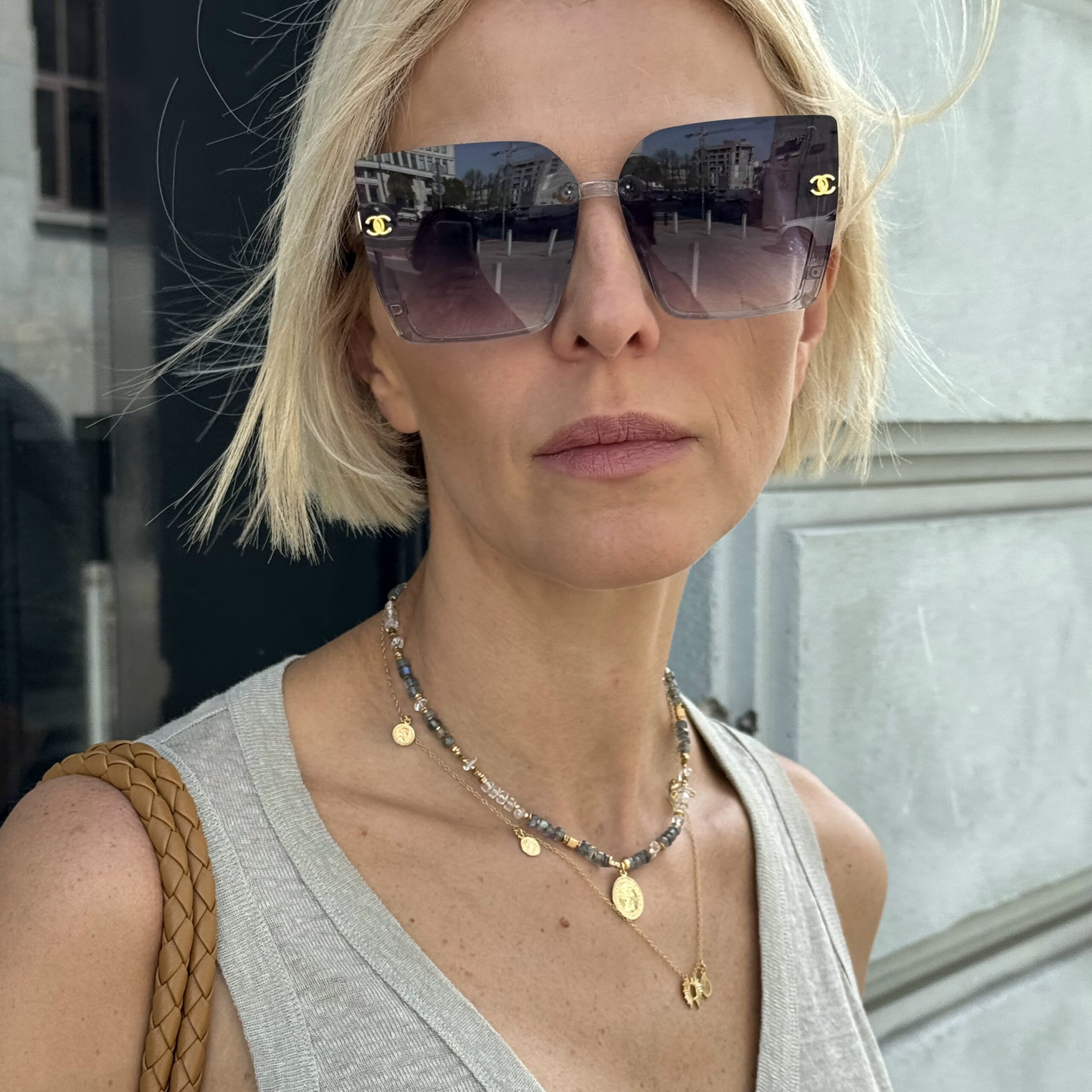 Naszyjnik z Labradorytów i kryształów górskich - obrazek 6