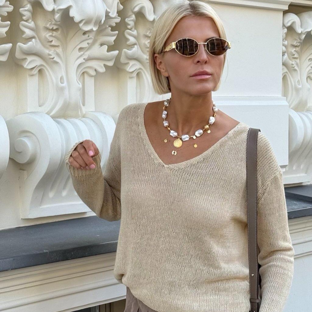 Naszyjnik z białych pereł barokowych - obrazek 6