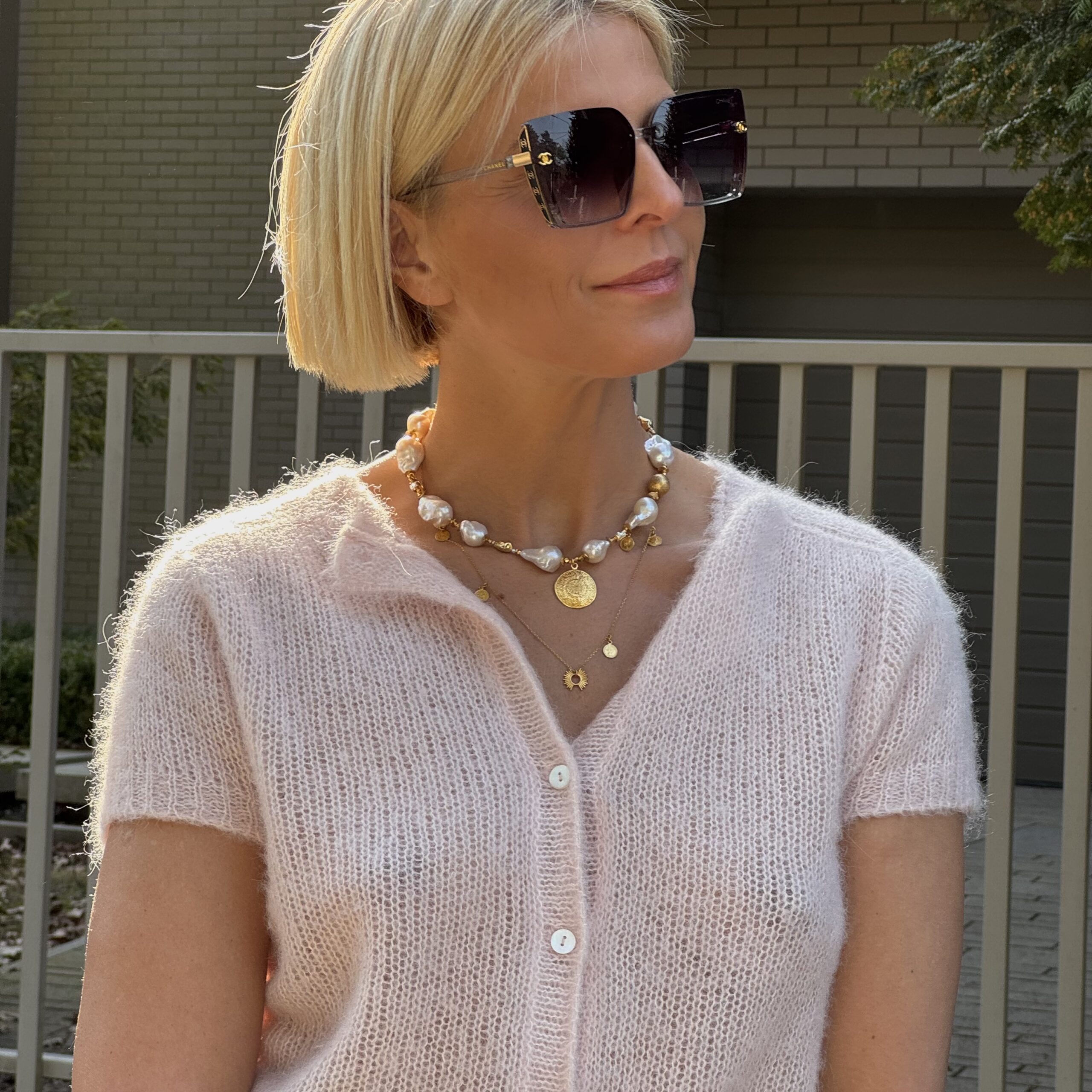 Naszyjnik z białych pereł barokowych - obrazek 17